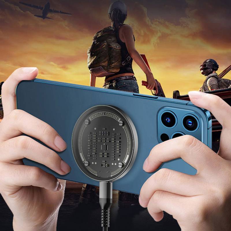 Wiwu M17 Magnetik Intelligent Transparan Wireless Şarj Ultra İnce Şeffaf 15W Android iOS Destekli - 14
