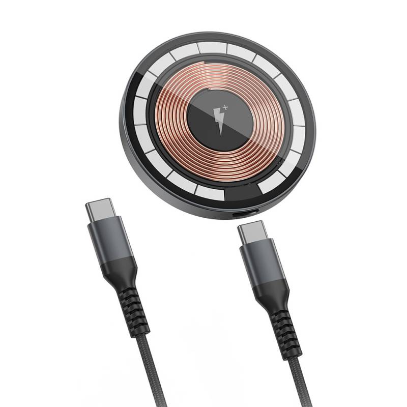 Wiwu M17 Magnetik Intelligent Transparan Wireless Şarj Ultra İnce Şeffaf 15W Android iOS Destekli - 2
