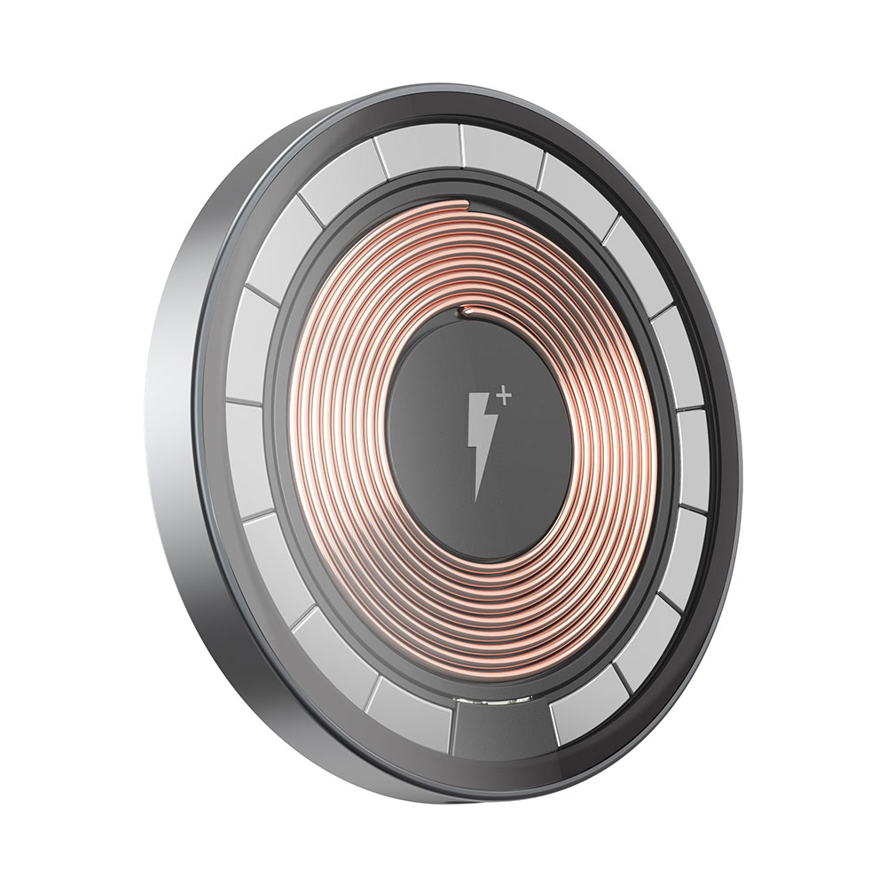 Wiwu M17 Magnetik Intelligent Transparan Wireless Şarj Ultra İnce Şeffaf 15W Android iOS Destekli - Siyah