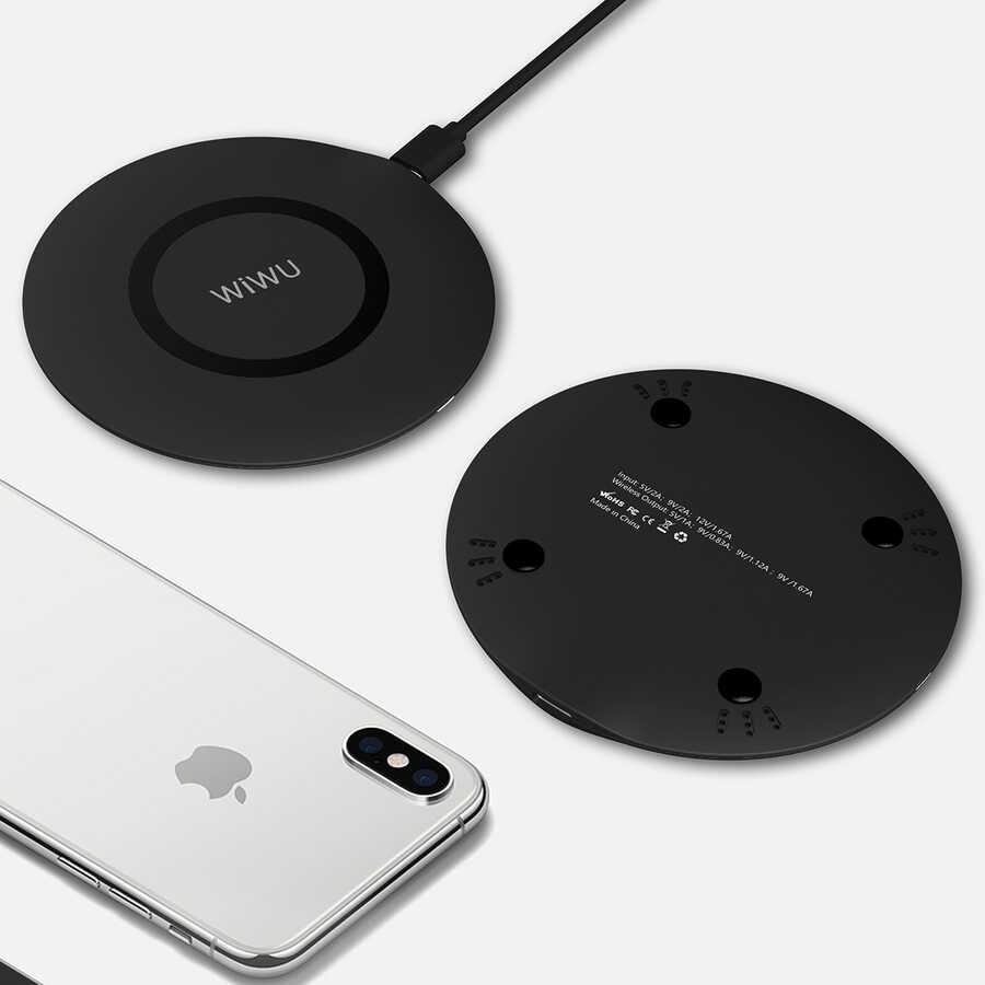 Wiwu M3 Wireless Magnetik Şarj 15W iOS Android Destekli - Siyah