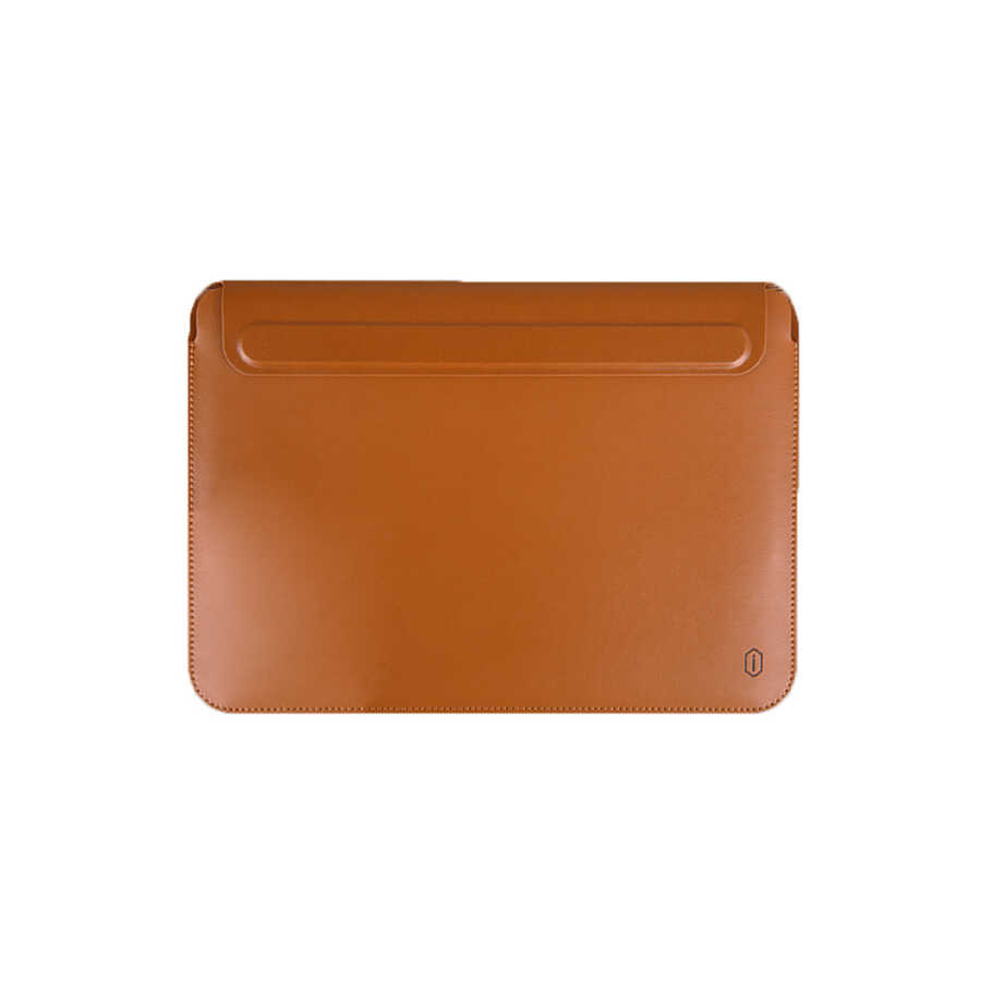 Apple Macbook 16' Touch Bar Wiwu Macbook Skin Pro Portable Stand Kılıf - Kahverengi