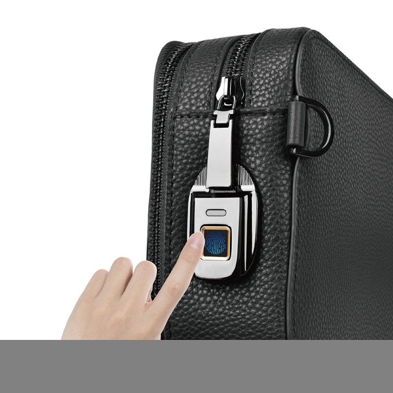 Wiwu Master Genuine Leather Series Fingerprint Lock Multifunctional Leather Crossbody Bag - 5