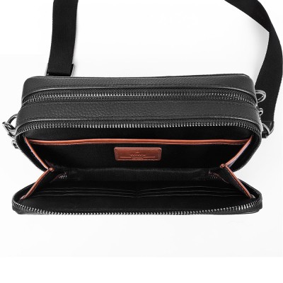 Wiwu Master Genuine Leather Series Fingerprint Lock Multifunctional Leather Crossbody Bag - 3