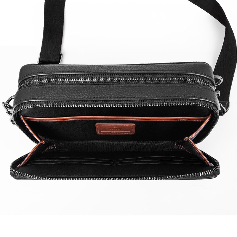 Wiwu Master Genuine Leather Series Fingerprint Lock Multifunctional Leather Crossbody Bag - 3