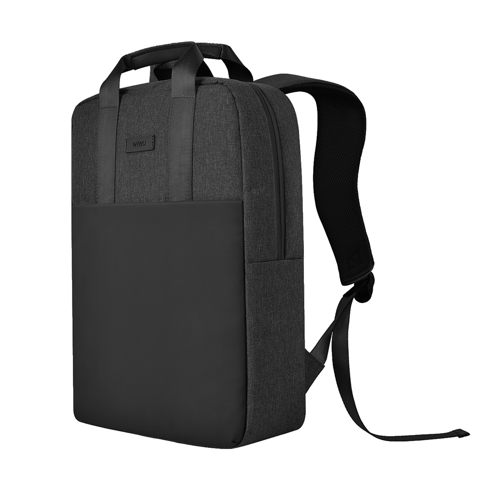 Wiwu Minimalist Çok Fonksiyonlu Su Geçirmez Polyester Kumaş Seyehat Sırt Çantası - Siyah