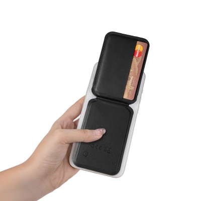 Wiwu MW-007P Magnetic Stand Card Holder Wireless Charging Compatible FindMy and Find Hub Enabled Mag Wallet - 6