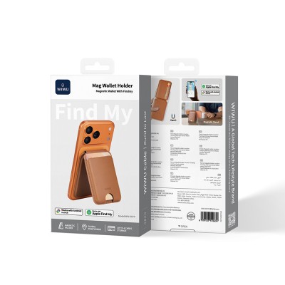 Wiwu MW-007P Magnetik Standlı Kartlık Kablosuz Şarj Uyumlu FindMy ve Find Hub Özellikli Mag Wallet - 10