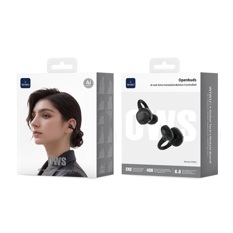 Wiwu O503 Openbuds Serisi Gerçek Zamanlı Ai Çeviri Özellikli ENC Teknolojili Bluetooth Kulak İçi Kulaklık v6.0 - 13