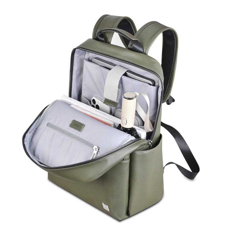 Wiwu Osun Series Metal Logo PU Leather Laptop Backpack - 6