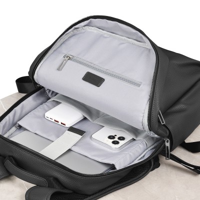 Wiwu Osun Series Metal Logo PU Leather Laptop Backpack - 5