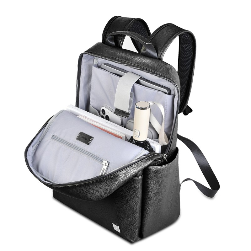 Wiwu Osun Series Metal Logo PU Leather Laptop Backpack - 7