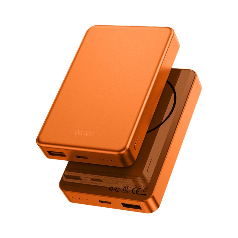 Wiwu P15-1 LED Işık Göstergeli Ultra İnce PD 20W Kablosuz Powerbank 10000mAh 15W - 6