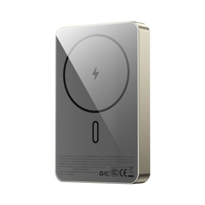 Wiwu P15-1 Ultra Slim PD 20W Wireless Powerbank with LED Indicator 10000mAh 15W - 13