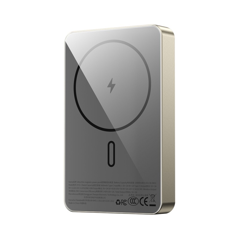 Wiwu P15-1 Ultra Slim PD 20W Wireless Powerbank with LED Indicator 10000mAh 15W - 13