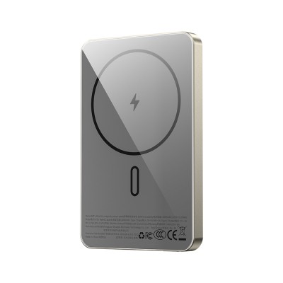 Wiwu P15 Ultra Slim PD 20W Wireless Powerbank with LED Indicator 5000mAh 15W - 4