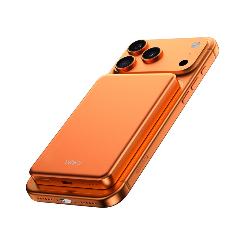 Wiwu P15 Ultra Slim PD 20W Wireless Powerbank with LED Indicator 5000mAh 15W - 14