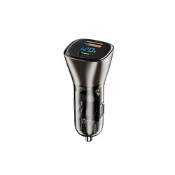 Wiwu PC500 72W PD QC3.0 Ultra Fast Charging Supported Digital Display Car Charger Head - Wiwu