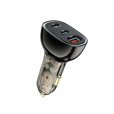 Wiwu PC700 Zhitou Series 80W PD QC 3.0 Ultra Fast Charge Car Charger with Transparent Appearance - Wiwu