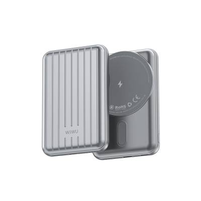 Wiwu PP02 Portable Wireless Charger and PD Fast Charge Powerbank 15W 5000mAh - Wiwu