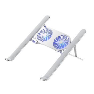 Wiwu S400 Pro Çift Fanlı Işıklı Katlanabilir Ayarlanabilir Laptop Standı 5W 3000RPM - Wiwu