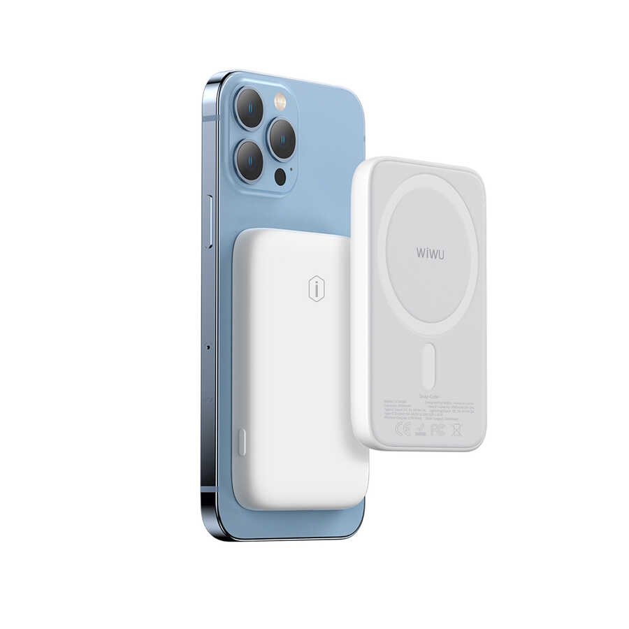 Wiwu SC5000A M-safe Mıknatıslı Wireless Powerbank - Beyaz