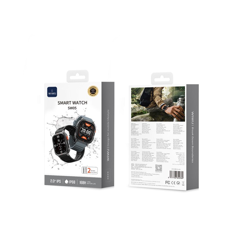 Wiwu SW05 Smart Watch IOS and Android Compatible TFT Screen IP68 Certified Smart Watch - 22