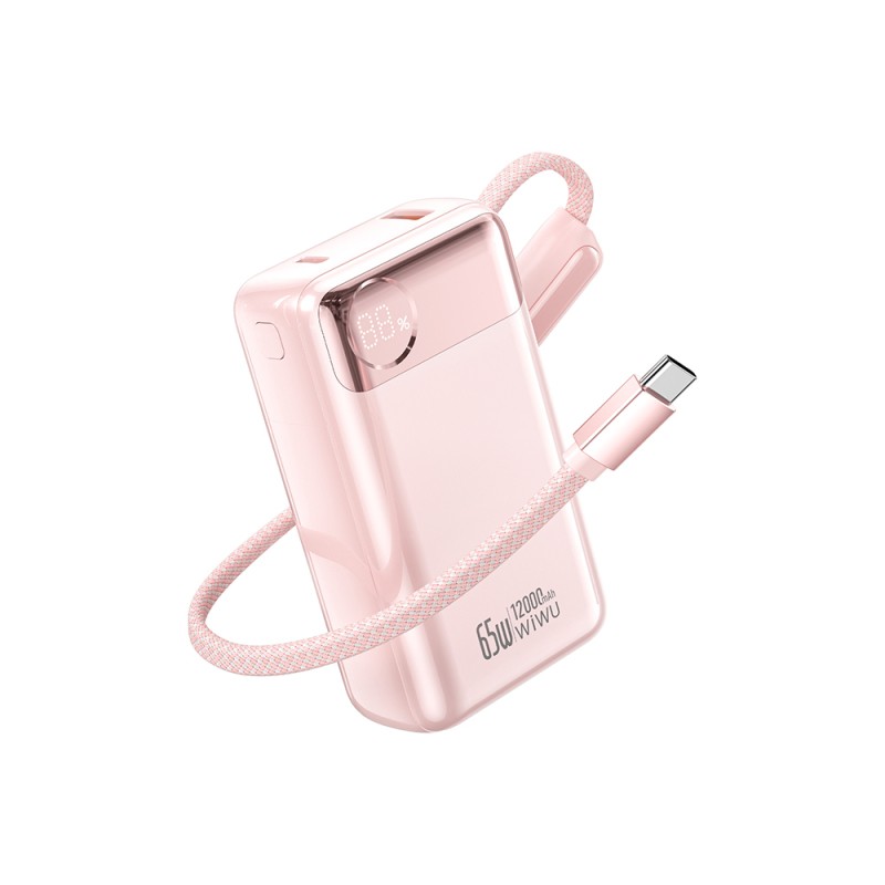 Wiwu T132 Power Plus Series Type-C Wired PD Powerbank 65W 12000mAh - 1
