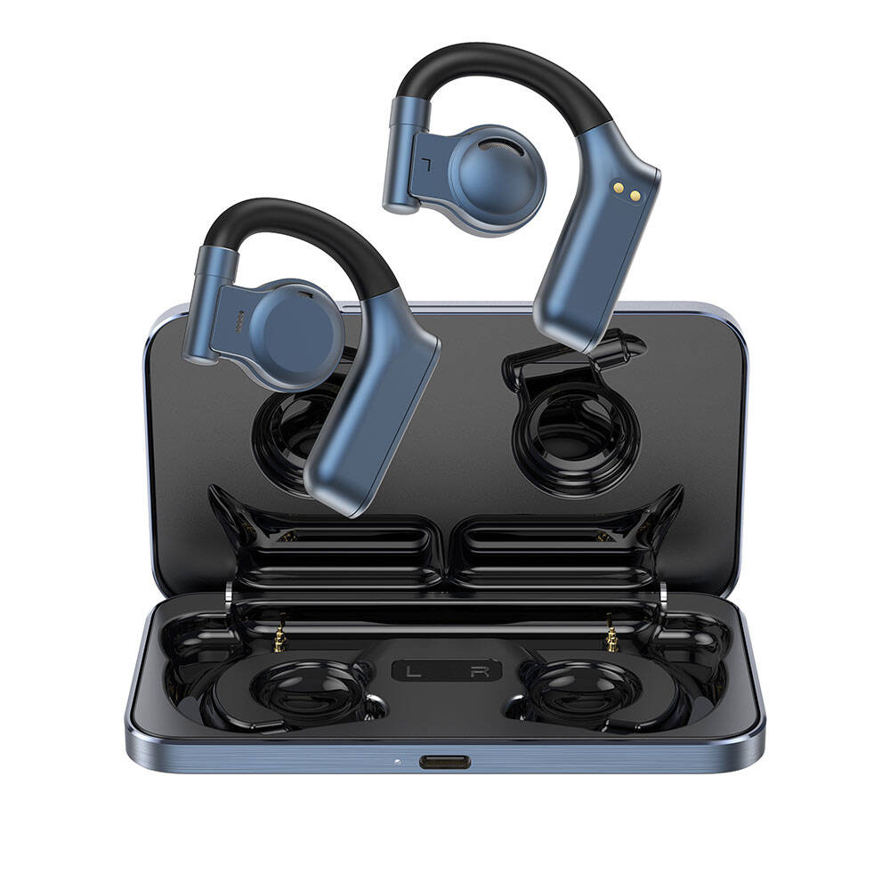 Wiwu T18 Clera Sound Serisi Serbest Ayarlanabilir Kulak İçi Bluetooth 5.2 Kulaklık - Mavi
