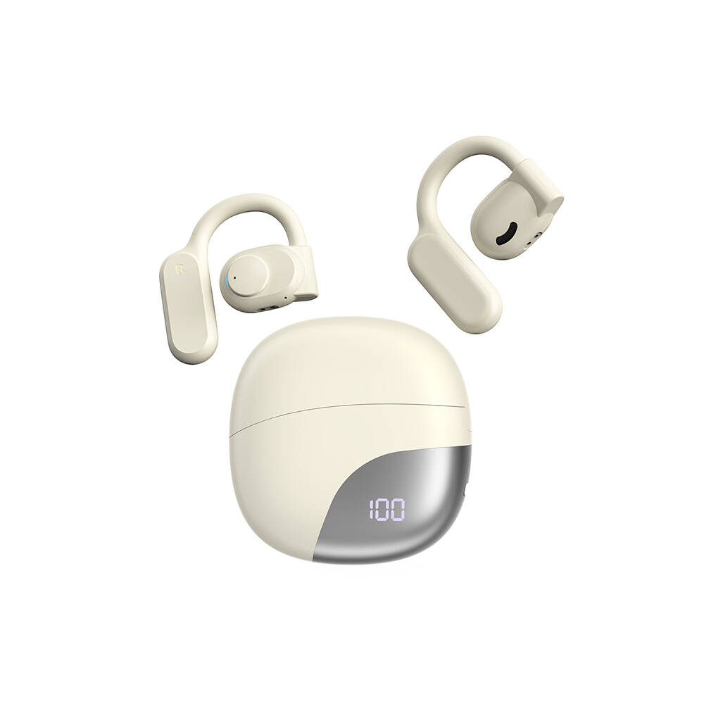 Wiwu T20 Openbuds TWS Kulak İçi Bluetooth v5.3 Kulaklık - Krem