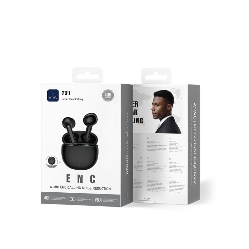 Wiwu T31 TWS In-Ear Bluetooth Headphones v5.4 with ENC Technology - 9