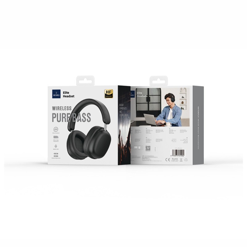 Wiwu TD-05 Elite Series Adjustable Foldable Pure Bass Hi-Fi On-Ear Bluetooth v5.3 Headphone - 20