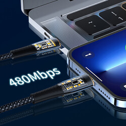 Wiwu TM01 Type-C to Lightning PD Data Kablo 480 Mbps 20W 1.2 metre - Thumbnail