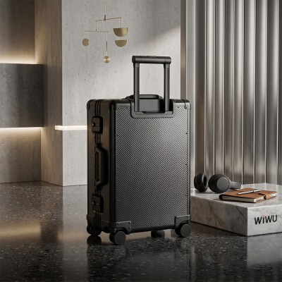 Wiwu Warriors Carbon Series Fingerprint Lock Kevlar Aramid Fiber Wheeled Suitcase 26 Inch - 4