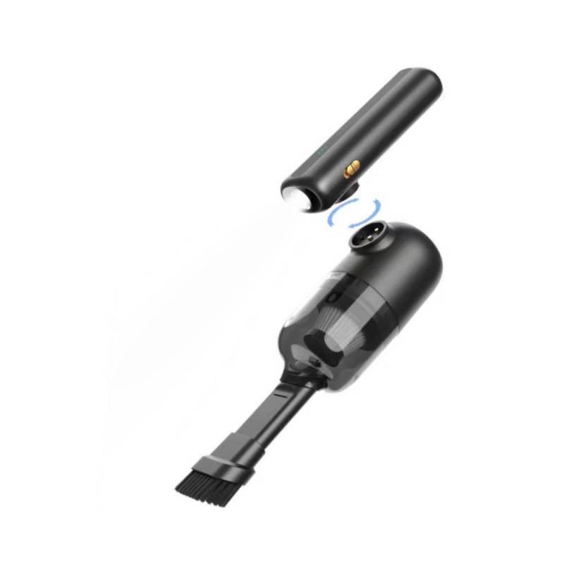 Wiwu Wi-Ai002 5in1 Auto Vehicle Tire Inflation Pump - Auto Vehicle Vacuum Cleaner - Vacuum Machine - Flashlight Digital Display Vehicle Air Compressor - 7