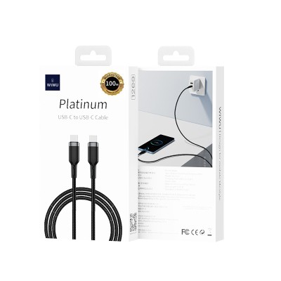 Wiwu Wi-C013 Platinum Series Type-C to Type-C Fast Charging Data and Charging Cable 60W 2M - 5