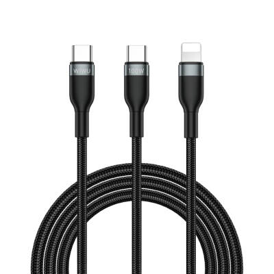 Wiwu Wi-C029 Concise Series 2in1 Type-C to Lightning PD Data and Charging Cable 100W 1.2M - Wiwu