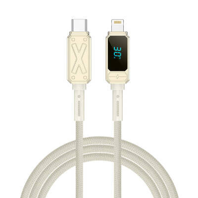 Wiwu Wi-C038 Titan Series Lightning to Type-C PD 30W LED Digital Display Charging and Data Cable 1.2M - Wiwu