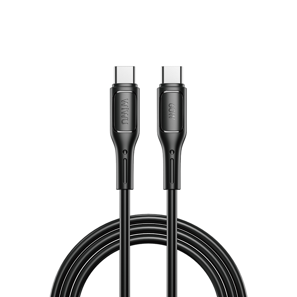 Wiwu Wi-C043E Starlink Serisi Type-C to Type-C Hızlı Şarj Özellikli Data ve Şarj Kablosu 60W 1M - Siyah