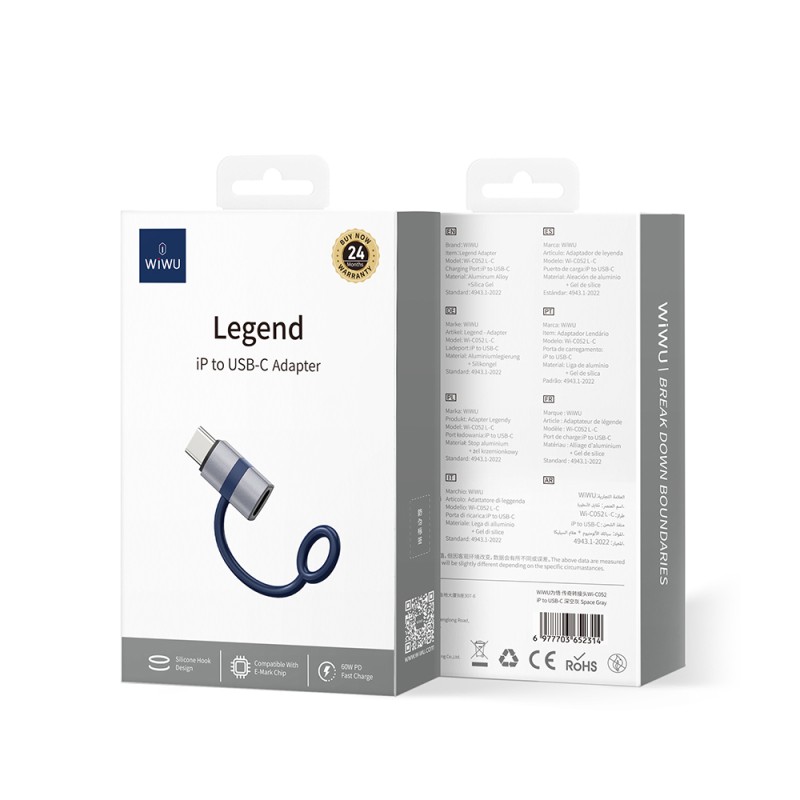 Wiwu Wi-C052 Lightning to Type-C converter OTG - 1