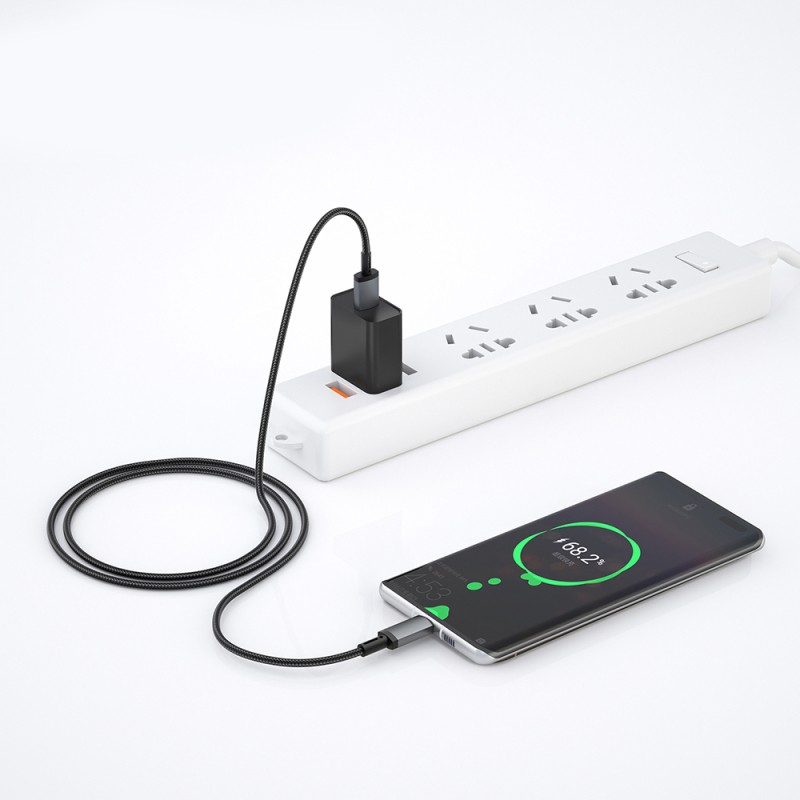 Wiwu Wi-C054 Titanlink Series USB-A to TYPE-C Fast Charging Data and Charging Cable 1M - 5