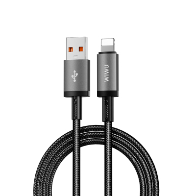 Wiwu Wi-C055 Titanlink Serisi USB-A to Lightning Hızlı Şarj Özellikli Data ve Şarj Kablosu 1M - Wiwu