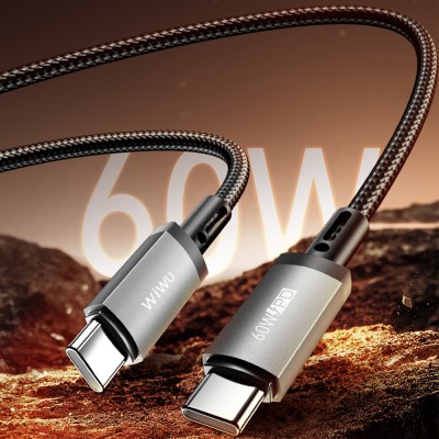 Wiwu Wi-C057 Titanlink Series Type-C to Type-C Fast Charging PD Data and Charging Cable 60W 1M - 7