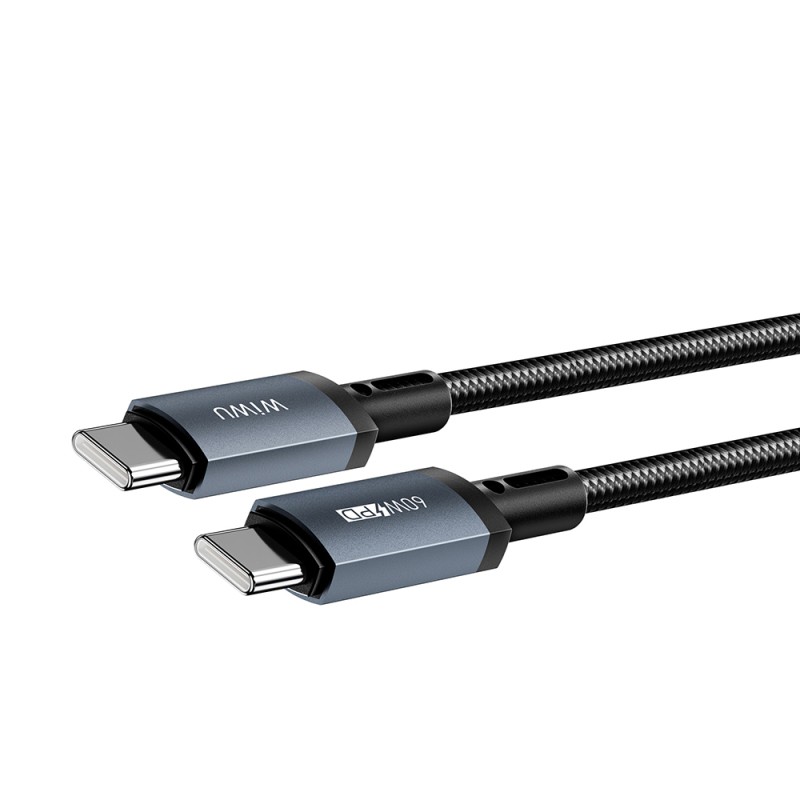 Wiwu Wi-C061 Titanlink Serisi Type-C to Type-C Hızlı Şarj Özellikli PD Data ve Şarj Kablosu 60W 2.5M - 2