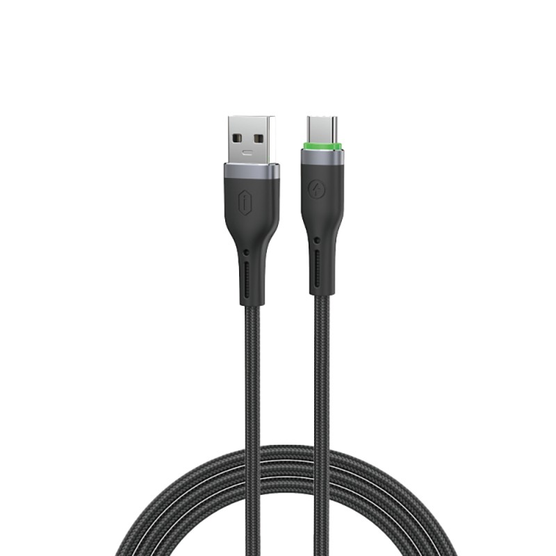 Wiwu Wi-C067 Orginlink Serisi LED Göstergeli USB-A to Type-C Hızlı Şarj Özellikli Data ve Şarj Kablosu 1M - 1