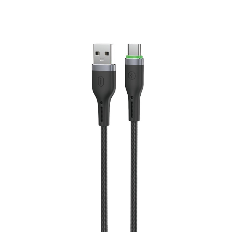 Wiwu Wi-C067 Orginlink Serisi LED Göstergeli USB-A to Type-C Hızlı Şarj Özellikli Data ve Şarj Kablosu 1M - 3