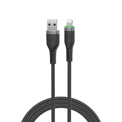 Wiwu Wi-C068 Orginlink Serisi LED Göstergeli USB-A to Lightning Hızlı Şarj Özellikli Data ve Şarj Kablosu 1M - Wiwu