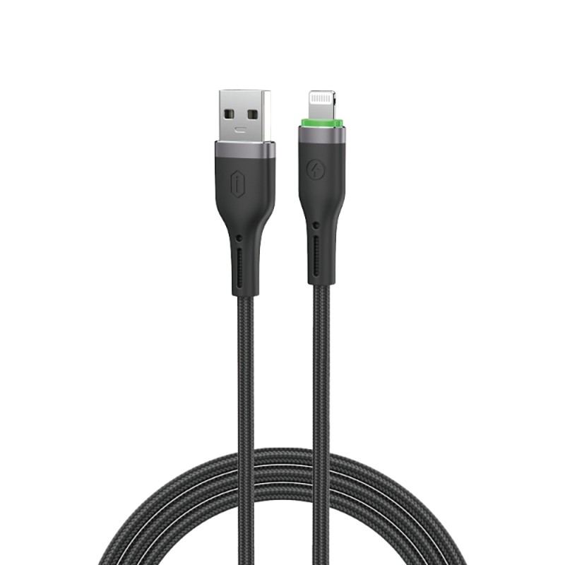 Wiwu Wi-C068 Orginlink Serisi LED Göstergeli USB-A to Lightning Hızlı Şarj Özellikli Data ve Şarj Kablosu 1M - 1