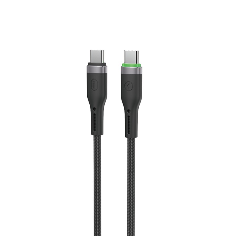 Wiwu Wi-C069 Orginlink Serisi LED Göstergeli Type-C to Type-C Hızlı Şarj Özellikli PD Data ve Şarj Kablosu 60W 1M - 3