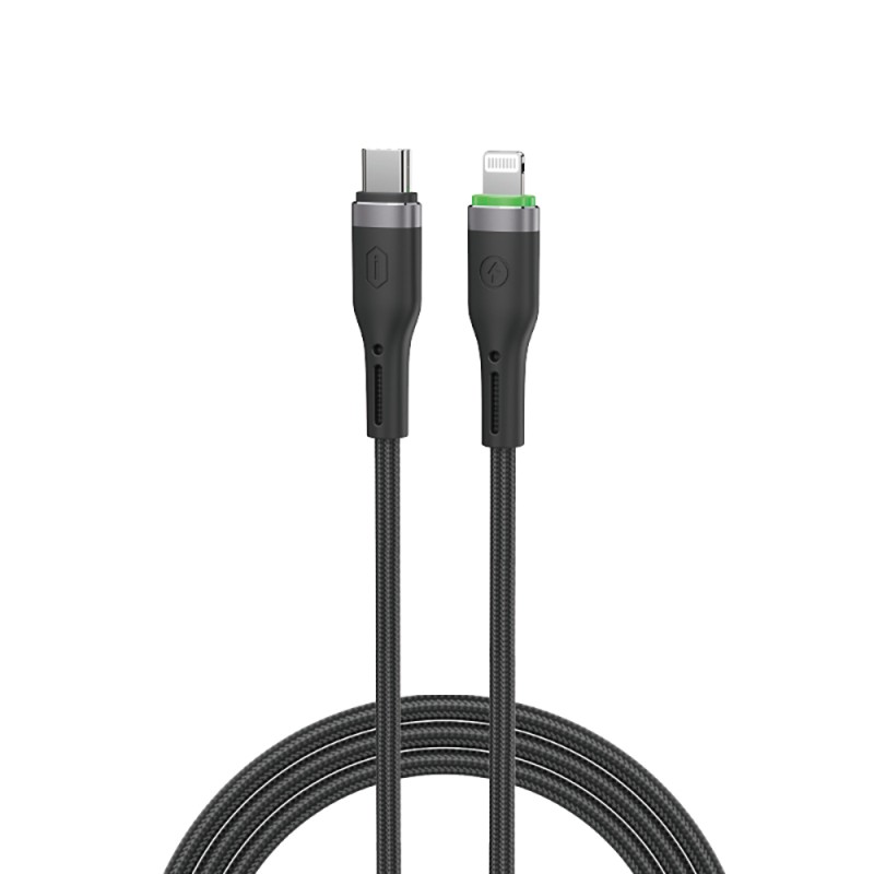 Wiwu Wi-C070 Orginlink Series LED Indicator Type-C to Lightning Fast Charging PD Data and Charging Cable 27W 1M - 1