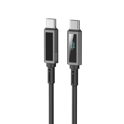 Wiwu Wi-C079 Warriors Series Aramid Fiber Digital LED Display Type-C to Type-C PD Data and Charging Cable 100W 1.2M - 2